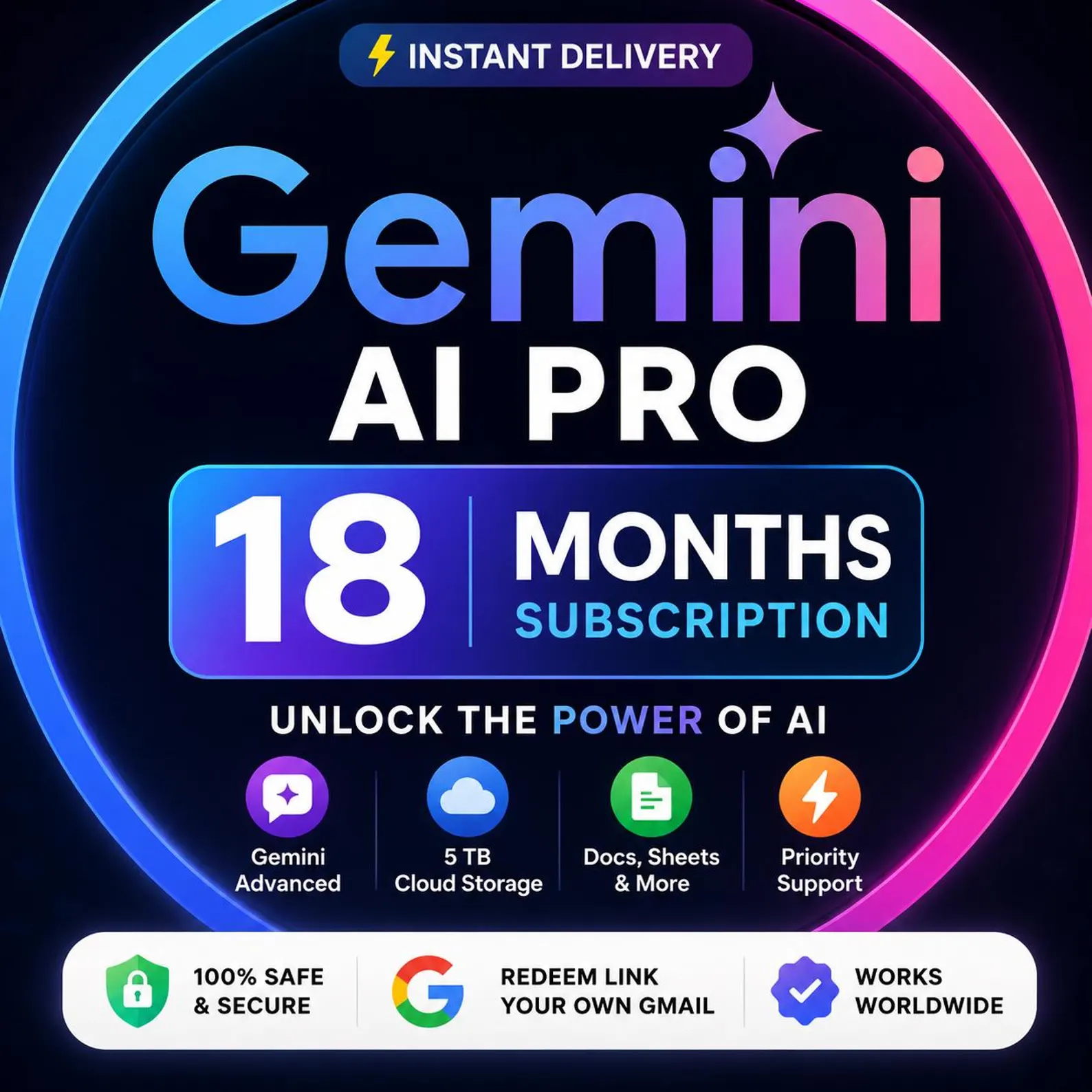 Gemini AI Pro Access | Digital Delivery